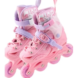 Роликовые коньки для детей WS TF-8099, розовые, размер M (34-38) Роликовые коньки для детей WS TF-8099, розовые, размер M (34-38)