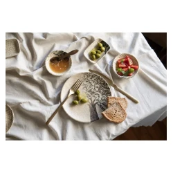 Тарелка ID-Fine Wise, фарфор, коричневая, 19 см