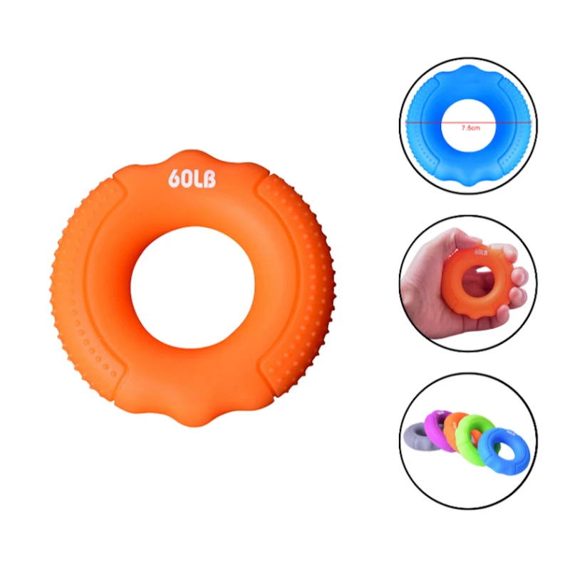 Кистевой эспандер Gymnic 1135, силиконовый, 27 кг, оранжевый