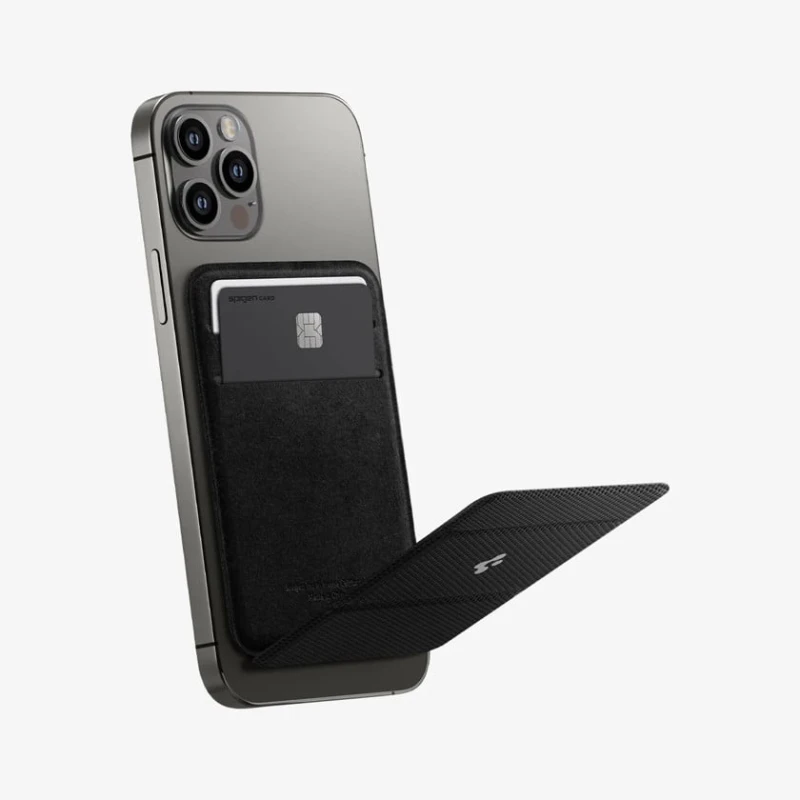 Kartlar üçün çexol Spigen Smart Fold MagFit MagSafe Black