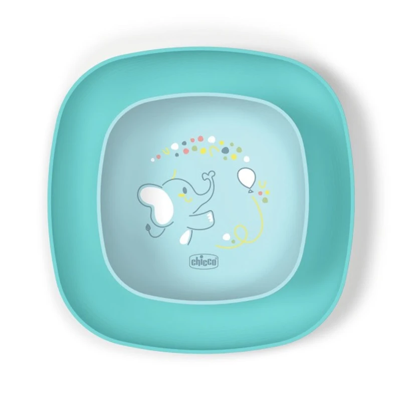 Набор тарелок Chicco, голубой, 12+ месяцев