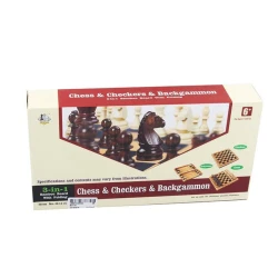 Шахматы + шашки + нарды (3 в 1) WS0527, дерево, 50x50 см