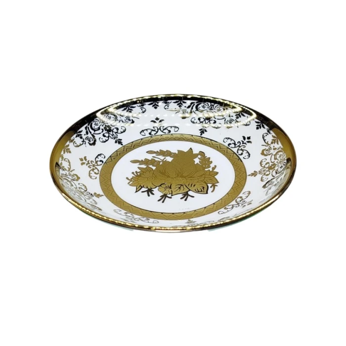 Блюдце Green EA202455-7, белое/золотистое Блюдце Green EA202455-7, белое/золотистое