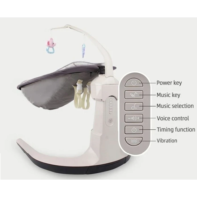 Кресло-качалка baby_256, голубая, 0-36 мес