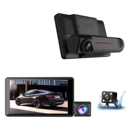 Videoqeydiyyatçı YKM Car DVR Triple Dash Cam, Black