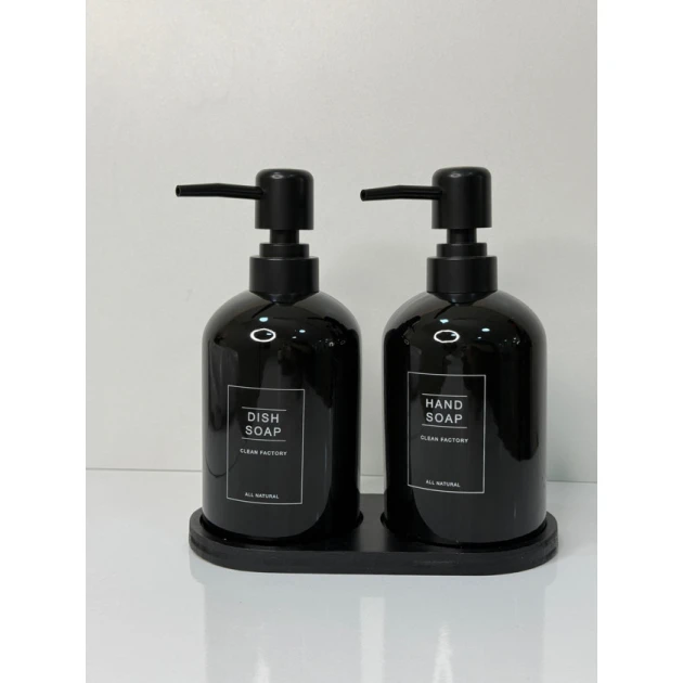 Дозатор для мыла 269-15, черный, 2 шт