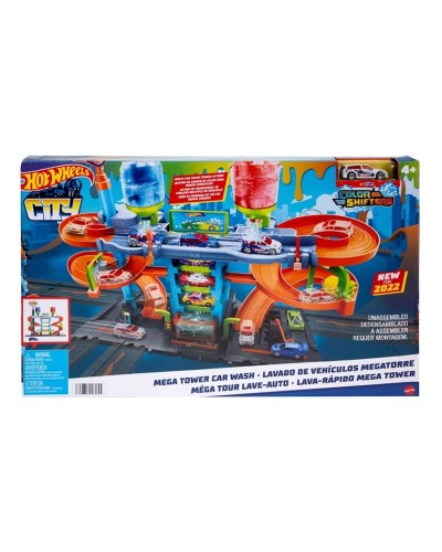 Oyun dəsti Mattel Hot Wheels City Mega Tower Car Wash, 5+ yaş