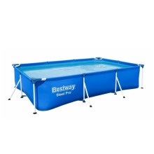 Hovuz Bestway Steel Pro, karkas, düzbucaq, uzunluq 300 sm, eni 201 sm, hündürlüyü 66 sm, göy