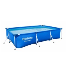 Hovuz Bestway Steel Pro, karkas, düzbucaq, uzunluq 300 sm, eni 201 sm, hündürlüyü 66 sm, göy