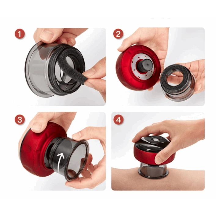 Masaj üçün vakuum banka, qırmızı