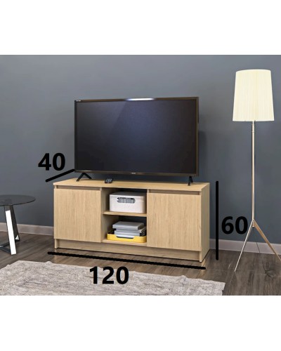 TV üçün tumba Letta 3563 TV1, 119x39.3x53.2 sm, LDSP, qəhvəyi