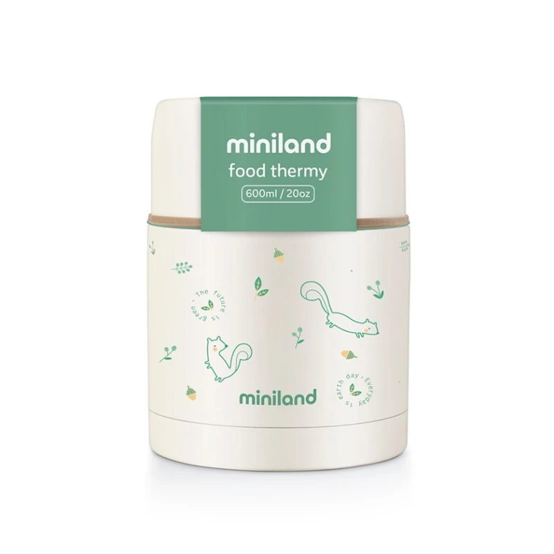 Детский термос для еды Miniland Natur Thermos Chip, 600 мл Детский термос для еды Miniland Natur Thermos Chip, 600 мл
