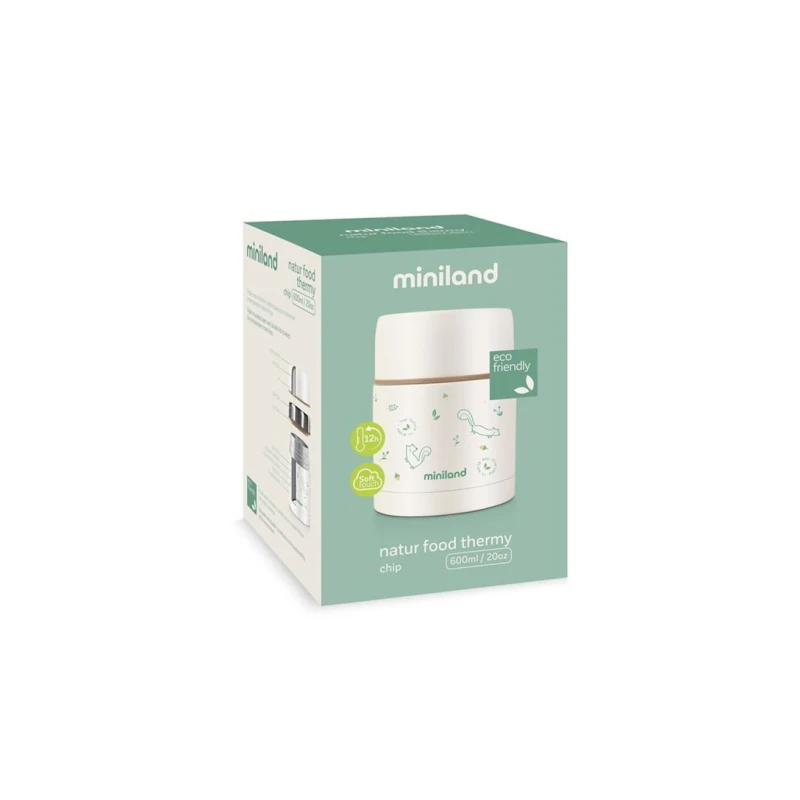 Детский термос для еды Miniland Natur Thermos Chip, 600 мл Детский термос для еды Miniland Natur Thermos Chip, 600 мл