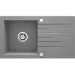 Кухонная мойка Deante Zorba ZQZS113, гранит, серый, 44x76 см