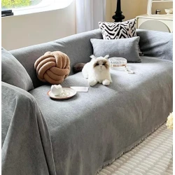 Накидка на диван MiraNova CTS-298, 180x180 см, серая