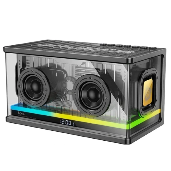 Портативная колонка Hoco BS62 Flash Transparent 2.1 Channel, черный