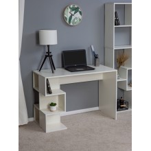 Yazı masası Letta White, 75х50х110 sm, LDSP, ağ