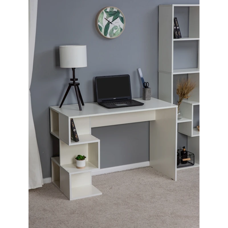 Письменный стол Letta White, 75х50х110 см, ЛДСП, белый Письменный стол Letta White, 75х50х110 см, ЛДСП, белый