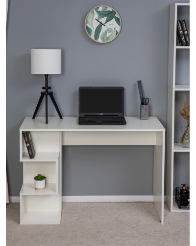 Yazı masası Letta White, 75х50х110 sm, LDSP, ağ