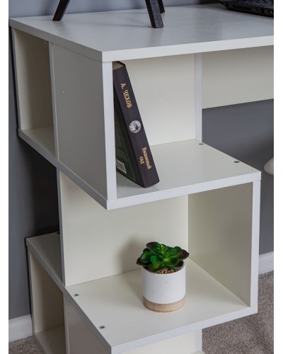 Yazı masası Letta White, 75х50х110 sm, LDSP, ağ