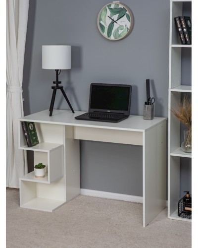 Yazı masası Letta White, 75х50х110 sm, LDSP, ağ