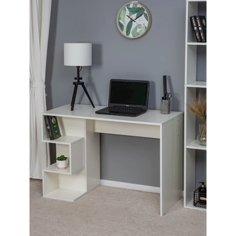 Письменный стол Letta White, 75х50х110 см, ЛДСП, белый Письменный стол Letta White, 75х50х110 см, ЛДСП, белый