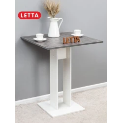 Стол Letta ЛДСП, серый, 78х65х65 см Стол Letta ЛДСП, серый, 78х65х65 см