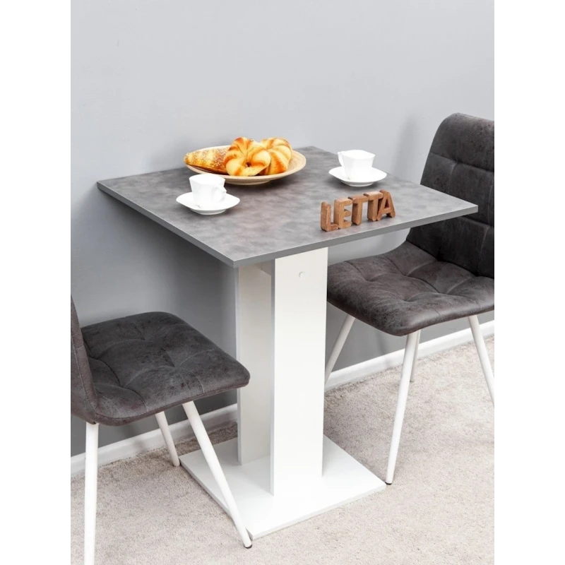 Стол Letta ЛДСП, серый, 78х65х65 см Стол Letta ЛДСП, серый, 78х65х65 см