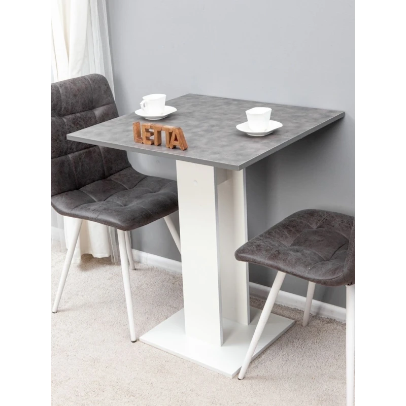 Стол Letta ЛДСП, серый, 78х65х65 см Стол Letta ЛДСП, серый, 78х65х65 см