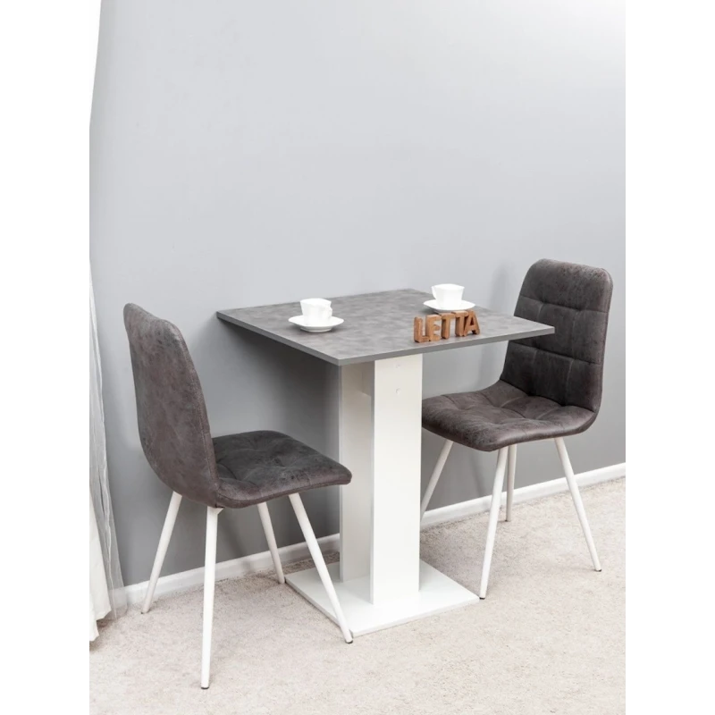 Стол Letta ЛДСП, серый, 78х65х65 см Стол Letta ЛДСП, серый, 78х65х65 см