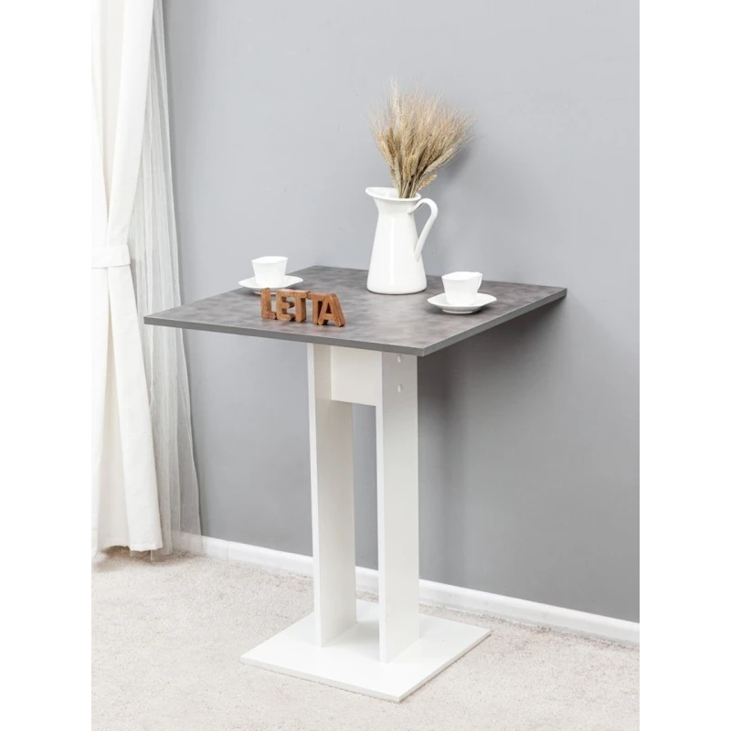 Стол Letta ЛДСП, серый, 78х65х65 см Стол Letta ЛДСП, серый, 78х65х65 см