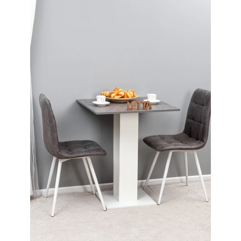 Стол Letta ЛДСП, серый, 78х65х65 см Стол Letta ЛДСП, серый, 78х65х65 см