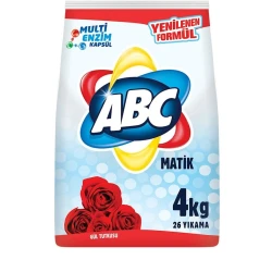 Стиральный порошок ABC Automat White & Color Rose Passion, белое и цветное белье, автомат, 4 кг