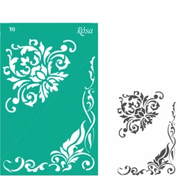 Трафарет самоклеящийся Rosa Talent, Угловой 13х20 см, №10 Цветы