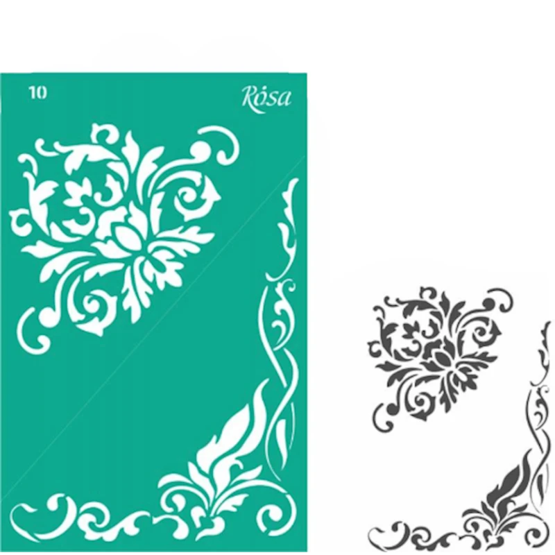 Трафарет самоклеящийся Rosa Talent, Угловой 13х20 см, №10 Цветы Трафарет самоклеящийся Rosa Talent, Угловой 13х20 см, №10 Цветы