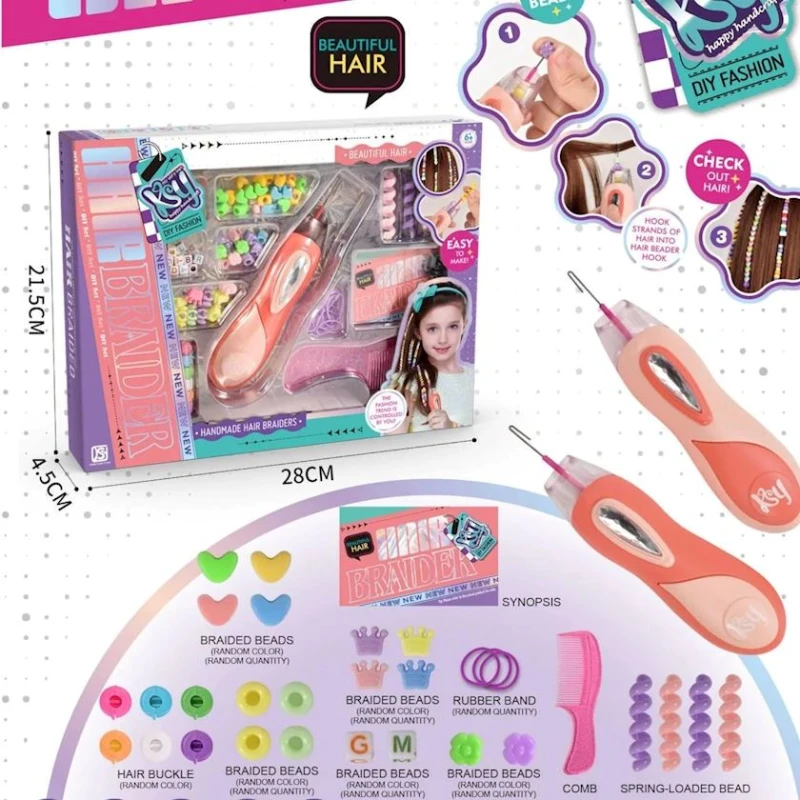 Набор для плетения и создания украшений для волос KSY933, 6+ лет