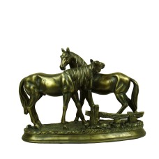 Dekorativ heykəlcik Romantic Horse Lovers, qatran