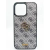 Чехол Guess для Apple iPhone 15, серый Чехол Guess для Apple iPhone 15, серый