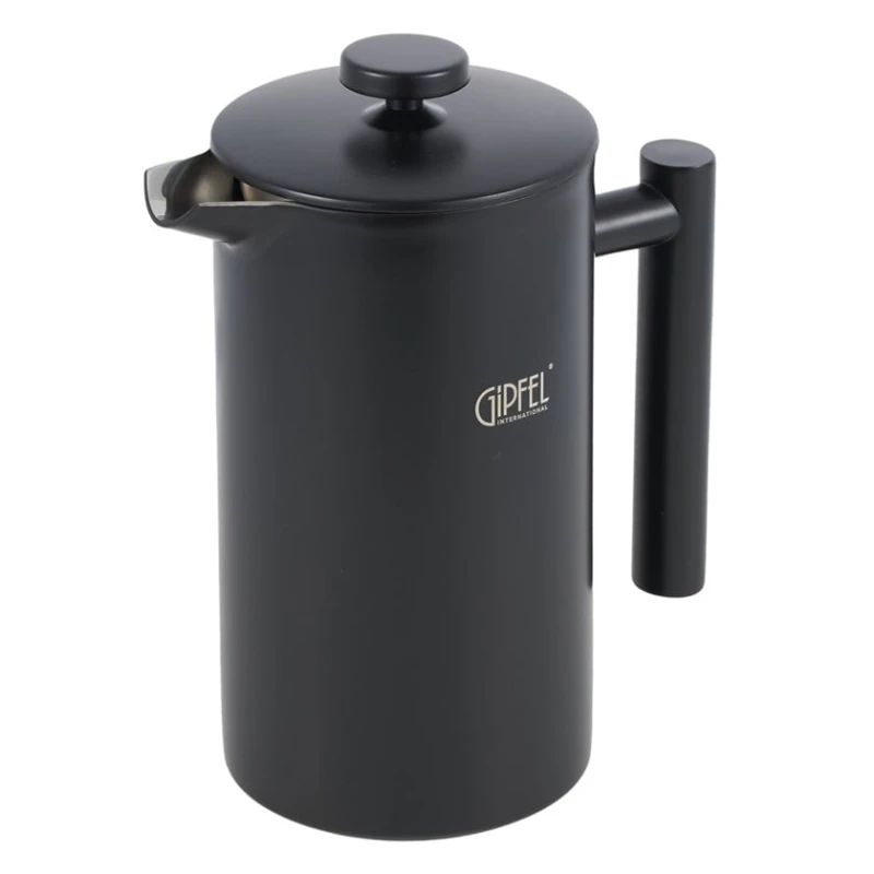 Френч-пресс Gipfel Deluxe Black 52423, 1000 мл, нержавеющая сталь, черный Френч-пресс Gipfel Deluxe Black 52423, 1000 мл, нержавеющая сталь, черный