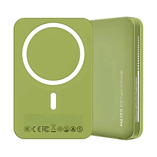 Внешний аккумулятор Maxco MP37 Crystal Series 10000 мАч, зеленый