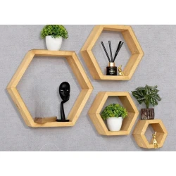 Набор настенных полок Art Mebel 206, ламинат, 4 шт, 35x40x15/28x32x15/21x24x15/14x16x15 см, коричневая Набор настенных полок Art Mebel 206, ламинат, 4 шт, 35x40x15/28x32x15/21x24x15/14x16x15 см, коричневая