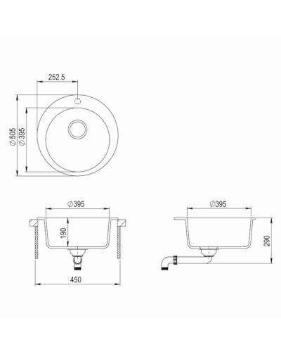 Mətbəx çanağı Aquasanita SR 100-710