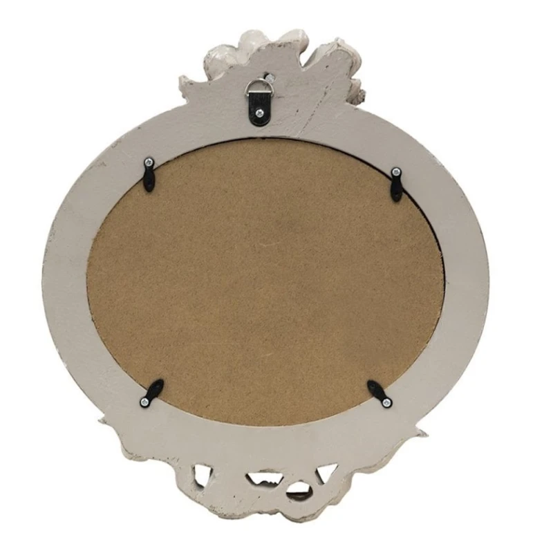 Настенное зеркало Clayre&Eef, 28x5x33 см, стекло/полирезин, бежевый Настенное зеркало Clayre&Eef, 28x5x33 см, стекло/полирезин, бежевый