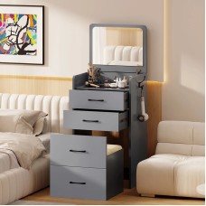 Makiyaj masası Art Mebel 64, laminat, antrasit, 90x50x40 sm