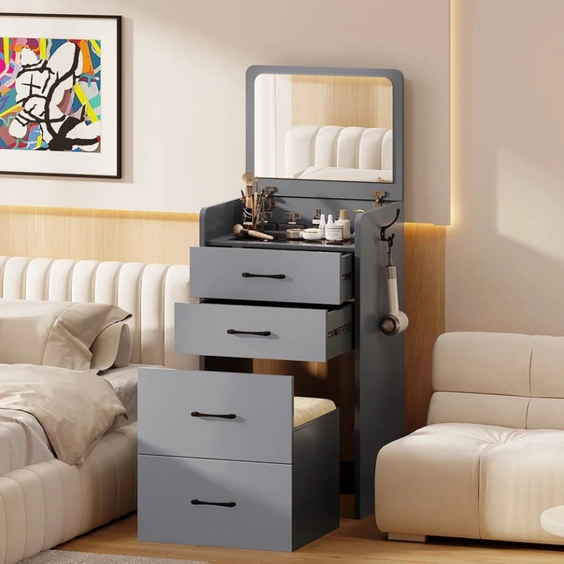 Туалетный столик Art Mebel 64, ламинат, антрацит, 90x50x40 см Туалетный столик Art Mebel 64, ламинат, антрацит, 90x50x40 см