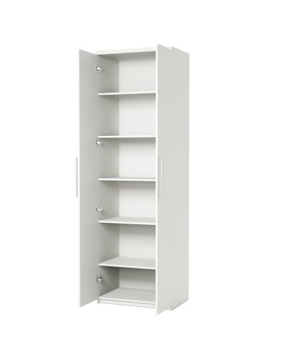 Şkaf Art Mebel Art-80-1, LDSP, ağ, 50x80x210 sm