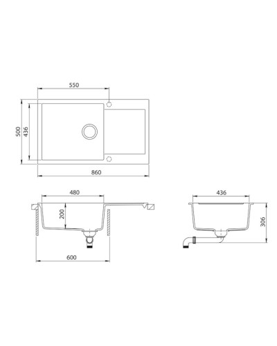 Mətbəx çanağı Aquasanita SQT 104-110
