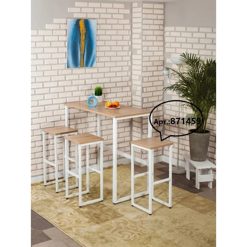 Bar masası 3563_LoftBarStolWSomona, 90x40x110 sm, LDSP, qəhvəyi