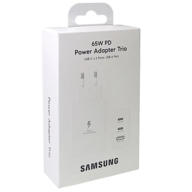 Сетевое зарядное устройство Samsung 65W PD Power, Белый Сетевое зарядное устройство Samsung 65W PD Power, Белый