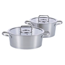 Qazan dəsti Werner Nice 51794, 4 parça, 3.1/4 l, paslanmayan polad/şüşə, qapaq ilə, gümüşü